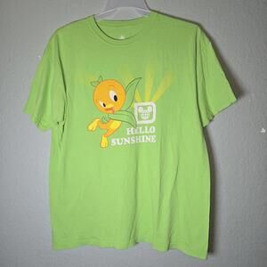 Disney Parks Orange Bird Hello Sunshine Walt Disney World Green Shirt Sz XL